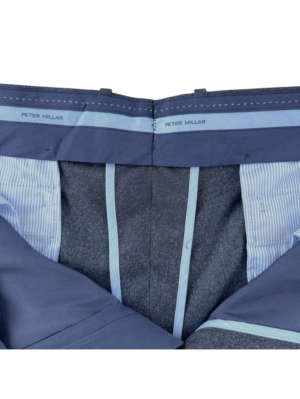 NEW Peter Millar Harker Navy Blue Stretch Trouser Flat Front Pants 40 R